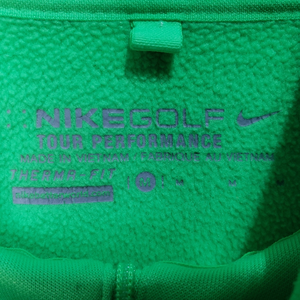 Nike Men's Green Golf Tour Performance 1/2 Zip - Picture 5 of 8